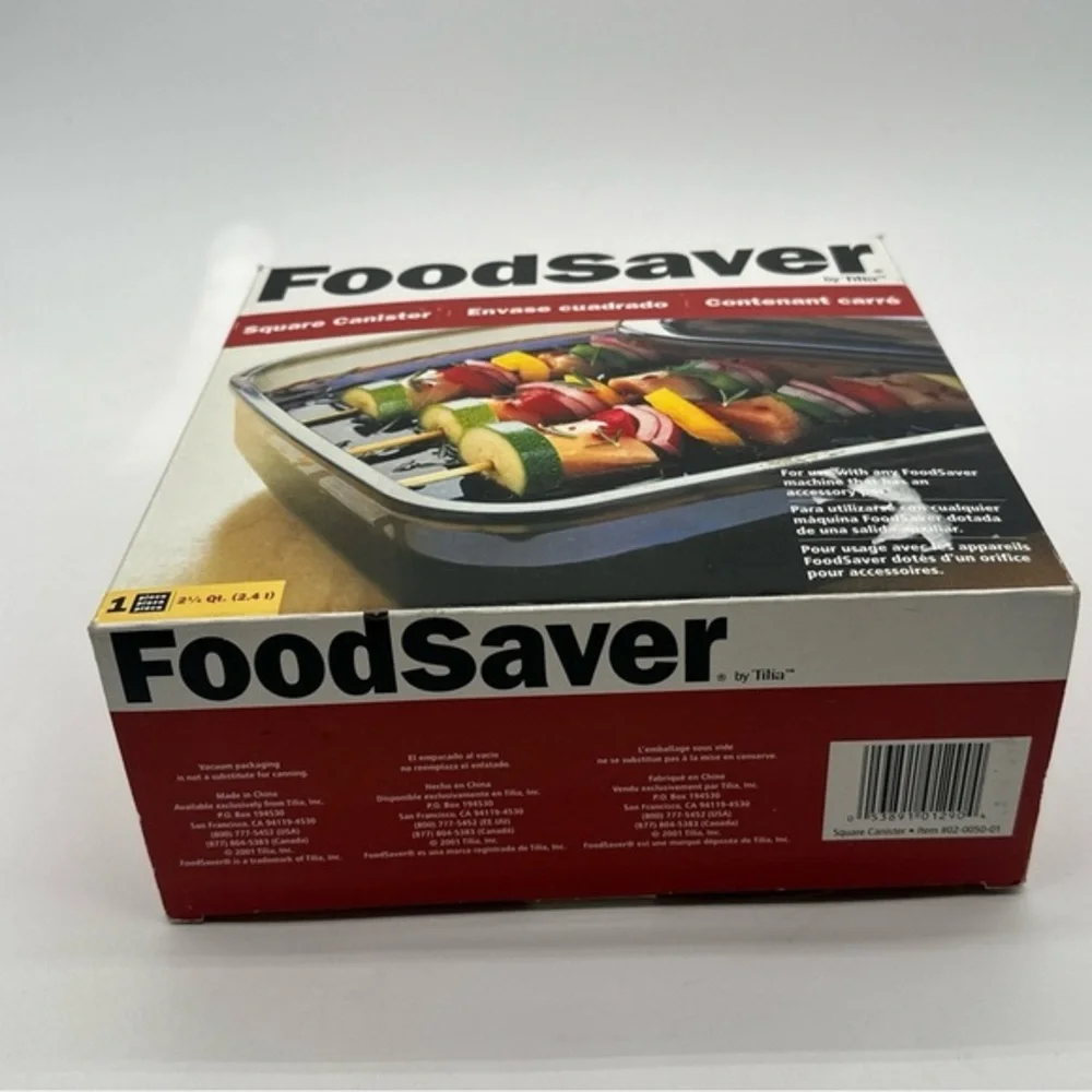 New FoodSaver‎ Quick Marinator 2.25 Qt Square Vacuum Seal Marinating Canister
